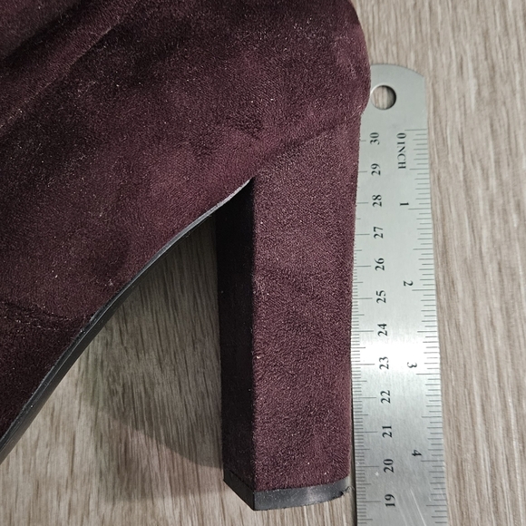 A New Day Penelope Over the Knee Boots Burgundy - Picture 7 of 11